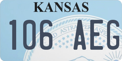 KS license plate 106AEG