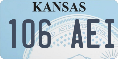KS license plate 106AEI