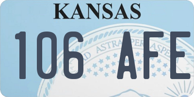 KS license plate 106AFE
