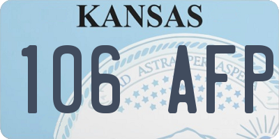KS license plate 106AFP