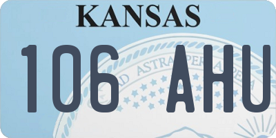 KS license plate 106AHU