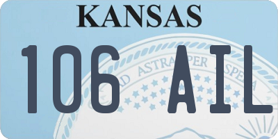 KS license plate 106AIL