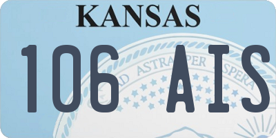 KS license plate 106AIS