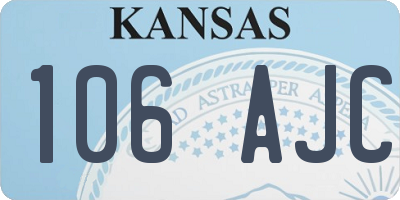 KS license plate 106AJC