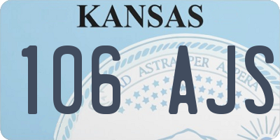 KS license plate 106AJS