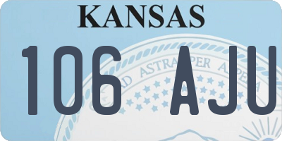 KS license plate 106AJU