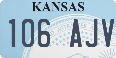KS license plate 106AJV