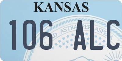 KS license plate 106ALC