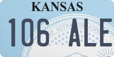 KS license plate 106ALE