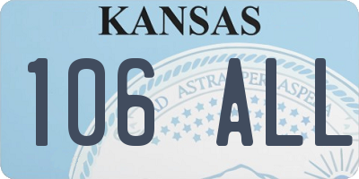 KS license plate 106ALL