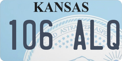 KS license plate 106ALQ