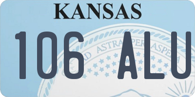 KS license plate 106ALU