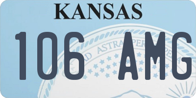 KS license plate 106AMG