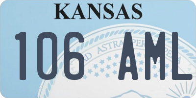 KS license plate 106AML