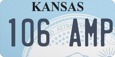 KS license plate 106AMP