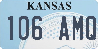 KS license plate 106AMQ
