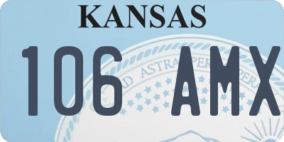 KS license plate 106AMX