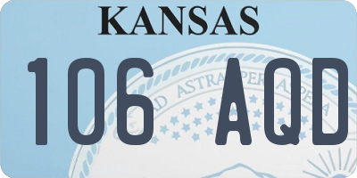 KS license plate 106AQD