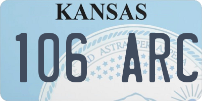 KS license plate 106ARC