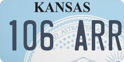 KS license plate 106ARR