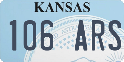 KS license plate 106ARS