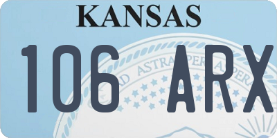 KS license plate 106ARX