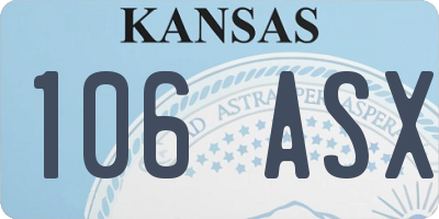 KS license plate 106ASX