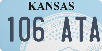 KS license plate 106ATA
