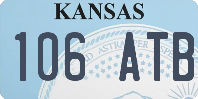 KS license plate 106ATB