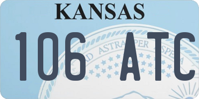 KS license plate 106ATC