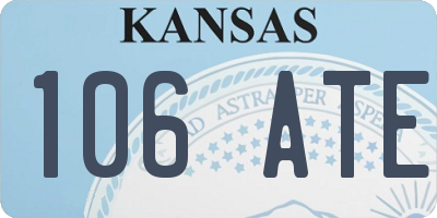 KS license plate 106ATE