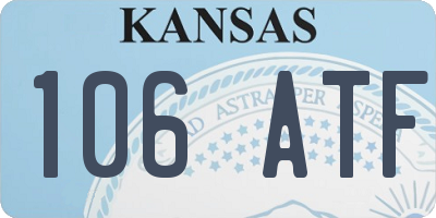 KS license plate 106ATF