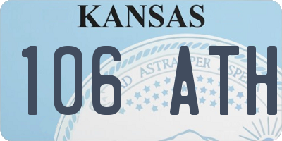 KS license plate 106ATH