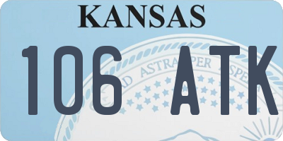 KS license plate 106ATK