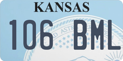 KS license plate 106BML