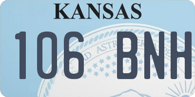 KS license plate 106BNH