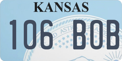 KS license plate 106BOB