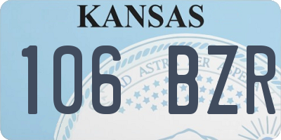 KS license plate 106BZR