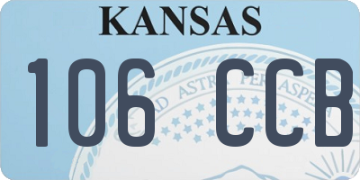 KS license plate 106CCB