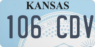 KS license plate 106CDV