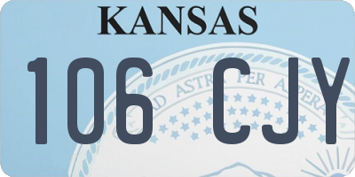 KS license plate 106CJY