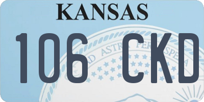 KS license plate 106CKD