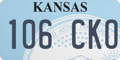 KS license plate 106CKO