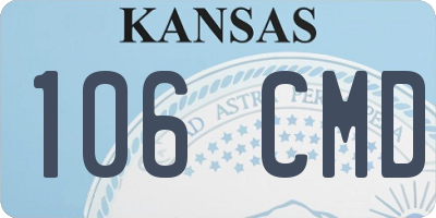 KS license plate 106CMD