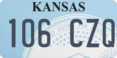 KS license plate 106CZQ