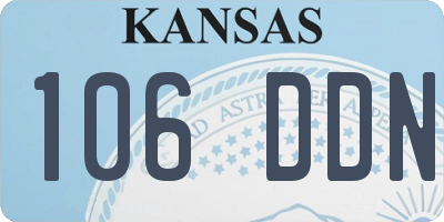 KS license plate 106DDN
