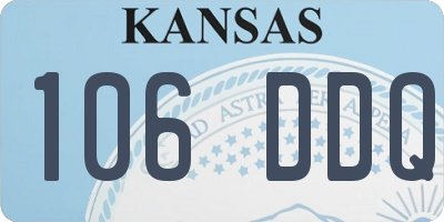 KS license plate 106DDQ