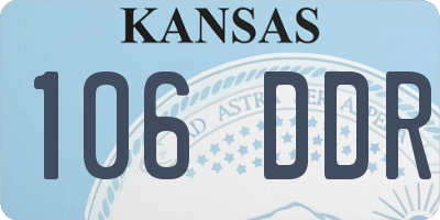KS license plate 106DDR
