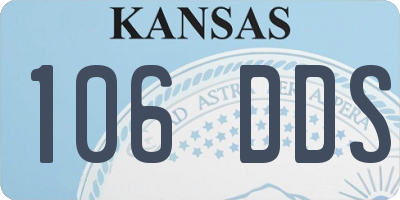 KS license plate 106DDS