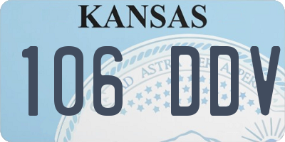KS license plate 106DDV